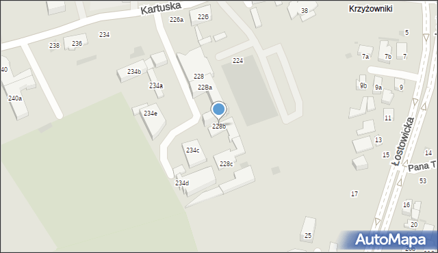 Gdańsk, Kartuska, 228b, mapa Gdańska