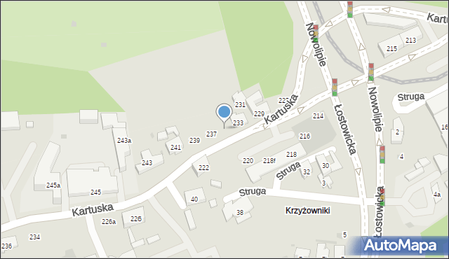 Gdańsk, Kartuska, 235, mapa Gdańska