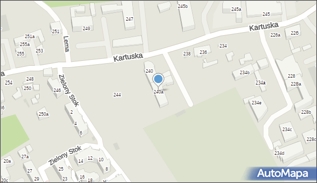 Gdańsk, Kartuska, 240a, mapa Gdańska