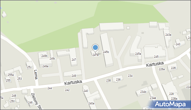 Gdańsk, Kartuska, 247a, mapa Gdańska