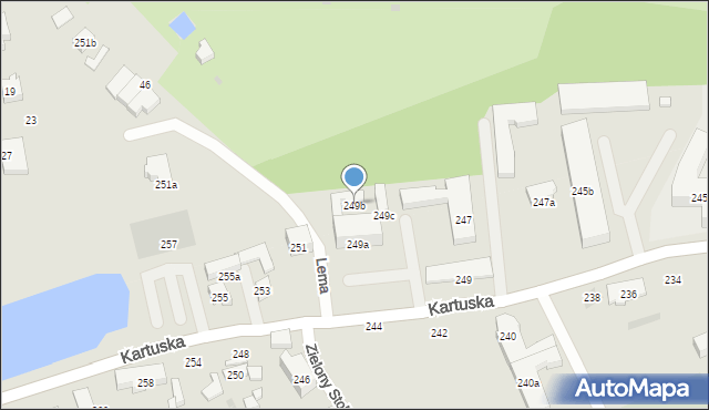 Gdańsk, Kartuska, 249b, mapa Gdańska