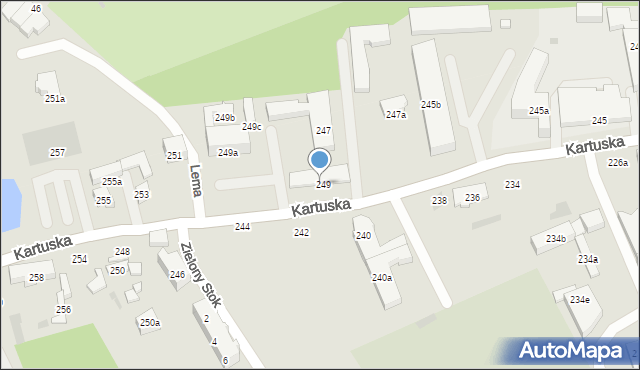 Gdańsk, Kartuska, 249d, mapa Gdańska