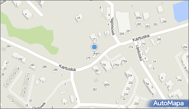 Gdańsk, Kartuska, 273, mapa Gdańska