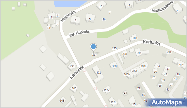 Gdańsk, Kartuska, 289, mapa Gdańska