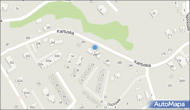 Gdańsk, Kartuska, 292, mapa Gdańska