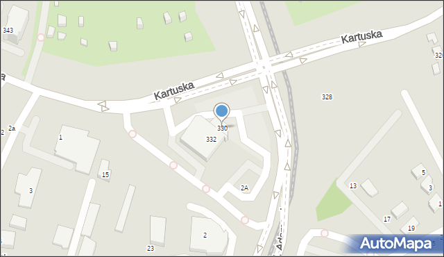 Gdańsk, Kartuska, 330, mapa Gdańska