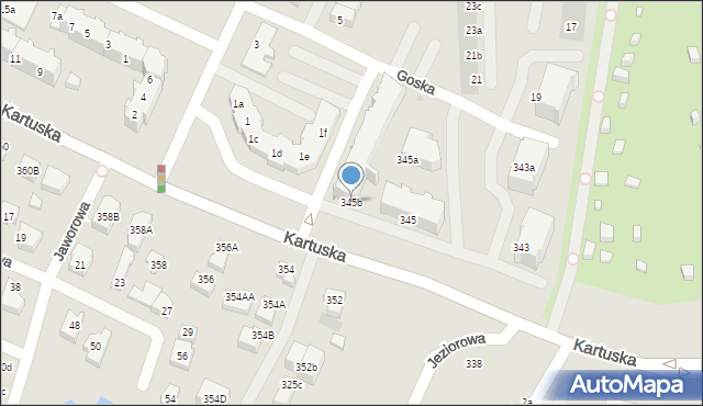 Gdańsk, Kartuska, 345b, mapa Gdańska