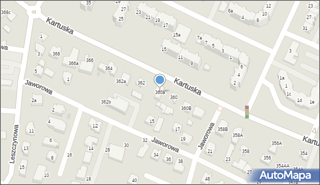 Gdańsk, Kartuska, 360a, mapa Gdańska