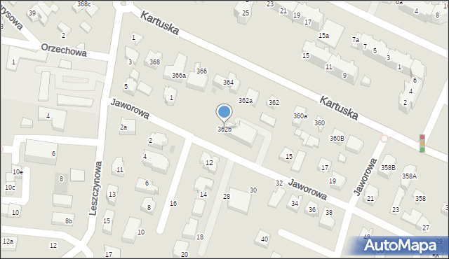 Gdańsk, Kartuska, 362b, mapa Gdańska