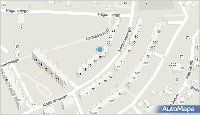 Gdańsk, Kamieńskiego Macieja, 3B, mapa Gdańska