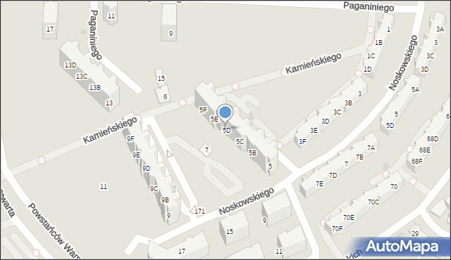 Gdańsk, Kamieńskiego Macieja, 5D, mapa Gdańska