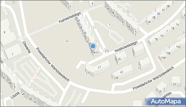 Gdańsk, Kamieńskiego Macieja, 9A, mapa Gdańska