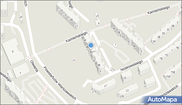 Gdańsk, Kamieńskiego Macieja, 9D, mapa Gdańska