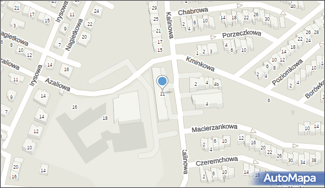 Gdańsk, Kalinowa, 11, mapa Gdańska