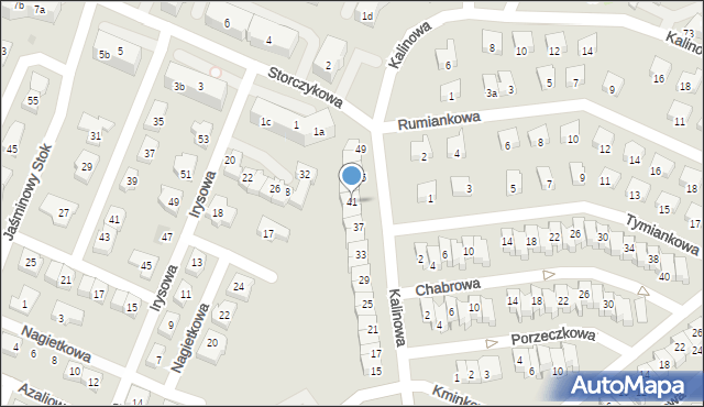 Gdańsk, Kalinowa, 41, mapa Gdańska