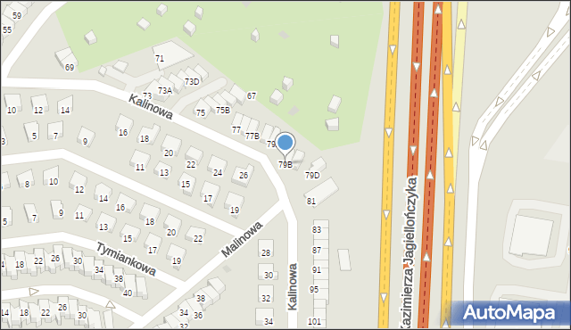 Gdańsk, Kalinowa, 79B, mapa Gdańska