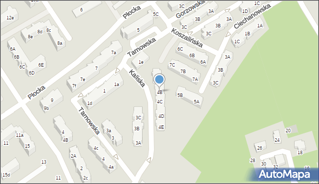 Gdańsk, Kaliska, 4B, mapa Gdańska