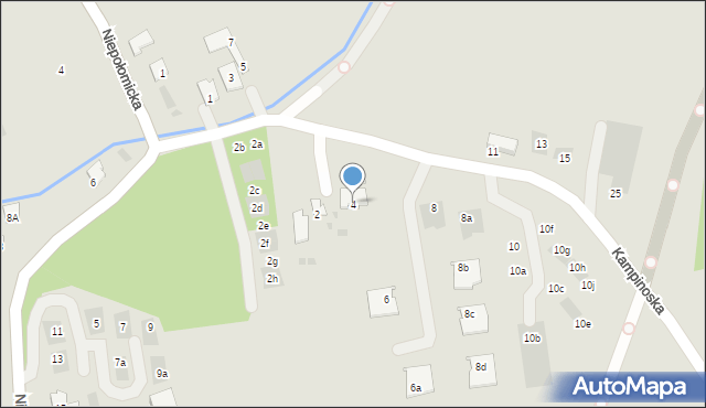 Gdańsk, Kampinoska, 4, mapa Gdańska