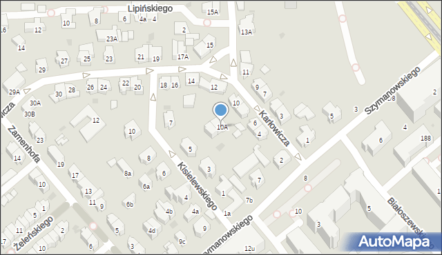Gdańsk, Karłowicza Mieczysława, 10A, mapa Gdańska