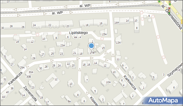 Gdańsk, Karłowicza Mieczysława, 17A, mapa Gdańska