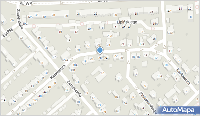 Gdańsk, Karłowicza Mieczysława, 26, mapa Gdańska