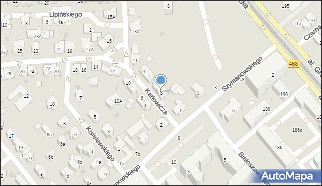 Gdańsk, Karłowicza Mieczysława, 3, mapa Gdańska