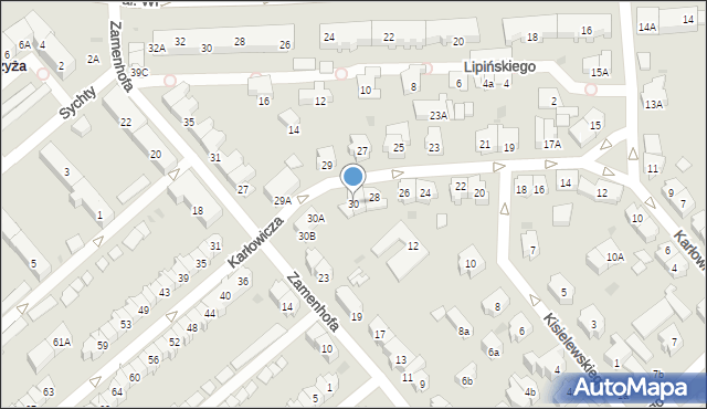 Gdańsk, Karłowicza Mieczysława, 30, mapa Gdańska