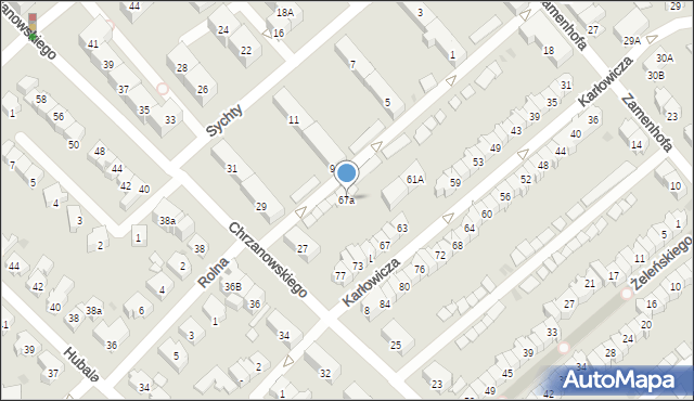 Gdańsk, Karłowicza Mieczysława, 67a, mapa Gdańska