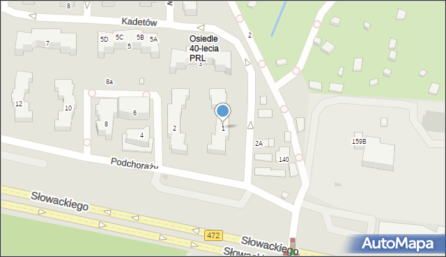 Gdańsk, Kadetów, 1, mapa Gdańska