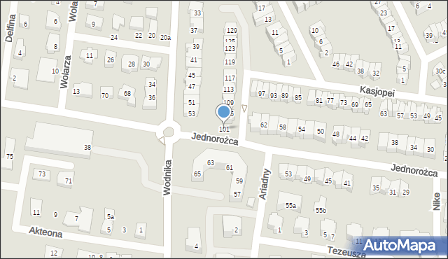 Gdańsk, Kasjopei, 101, mapa Gdańska