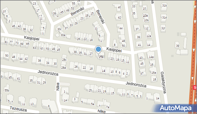 Gdańsk, Kasjopei, 25b, mapa Gdańska