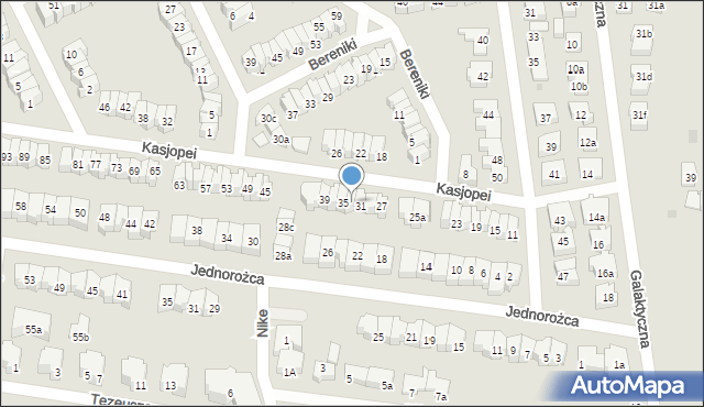 Gdańsk, Kasjopei, 33, mapa Gdańska