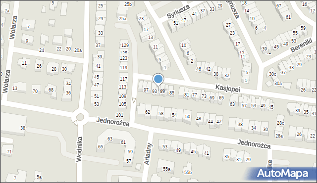 Gdańsk, Kasjopei, 91, mapa Gdańska