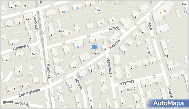 Gdańsk, Kaprów, 13, mapa Gdańska