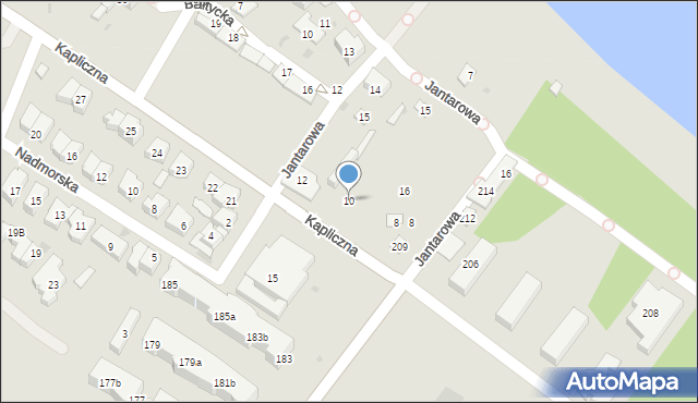 Gdańsk, Kapliczna, 10, mapa Gdańska