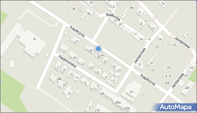 Gdańsk, Kapliczna, 24, mapa Gdańska