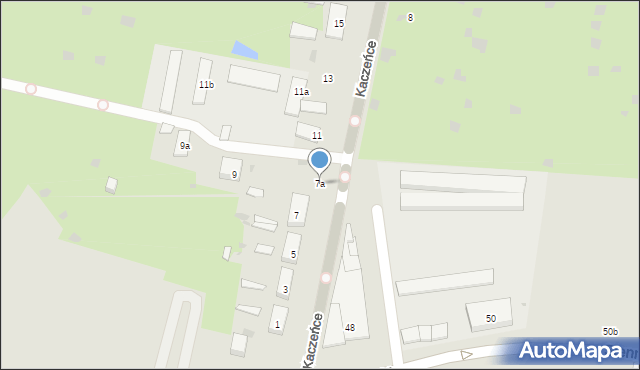 Gdańsk, Kaczeńce, 7a, mapa Gdańska