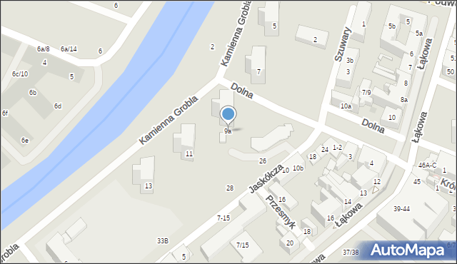 Gdańsk, Kamienna Grobla, 9a, mapa Gdańska