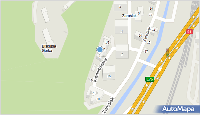 Gdańsk, Kaznodziejska, 1, mapa Gdańska