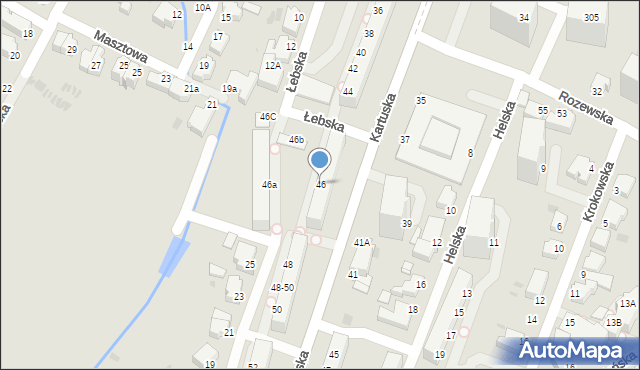 Gdynia, Kartuska, 46, mapa Gdyni