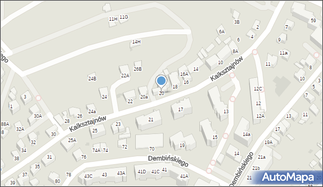 Gdynia, Kalksztajnów, 20, mapa Gdyni