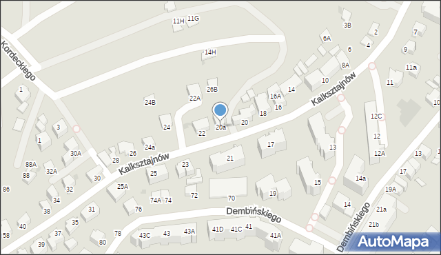 Gdynia, Kalksztajnów, 20a, mapa Gdyni