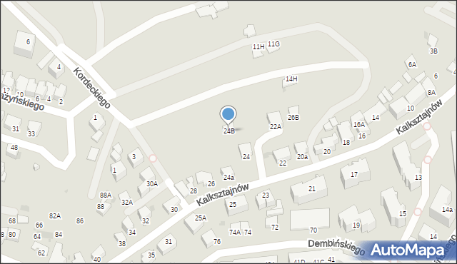 Gdynia, Kalksztajnów, 24B, mapa Gdyni