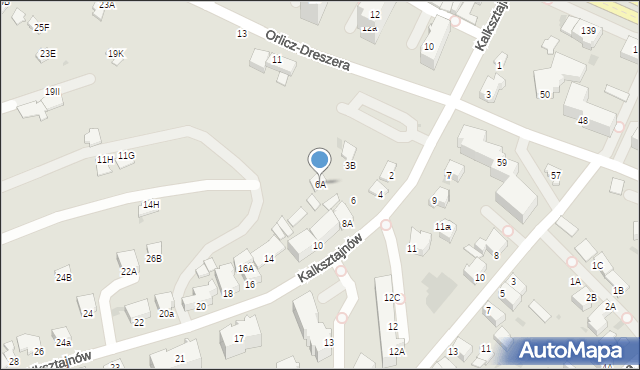 Gdynia, Kalksztajnów, 6A, mapa Gdyni