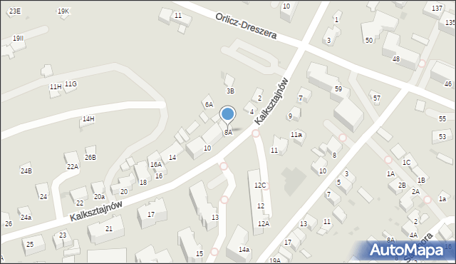Gdynia, Kalksztajnów, 8A, mapa Gdyni