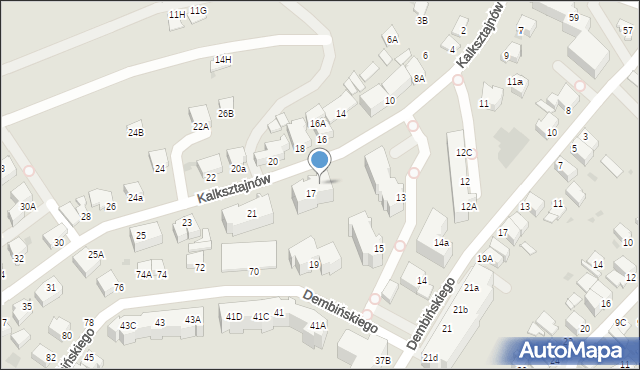 Gdynia, Kalksztajnów, 17A, mapa Gdyni