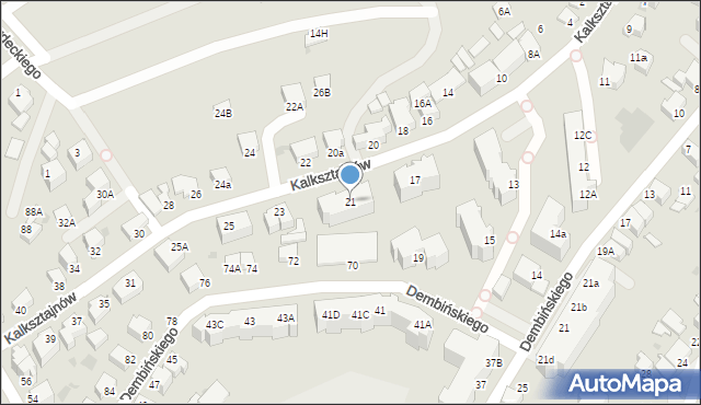 Gdynia, Kalksztajnów, 21, mapa Gdyni