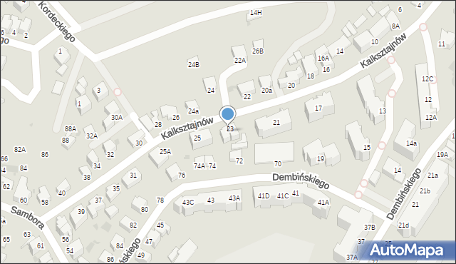 Gdynia, Kalksztajnów, 23A, mapa Gdyni