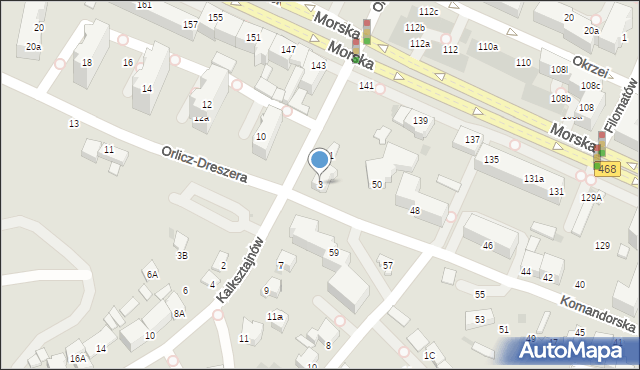 Gdynia, Kalksztajnów, 3, mapa Gdyni