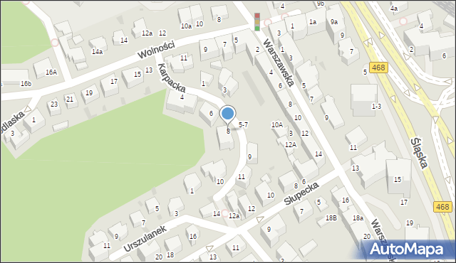 Gdynia, Karpacka, 8, mapa Gdyni